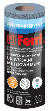 Logo trade promotional item photo of: Super MELTBLOWN non-woven cleaning cloth (roll of 40 leaves) 145021200